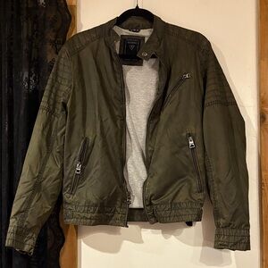 GUESS green Moto jacket
